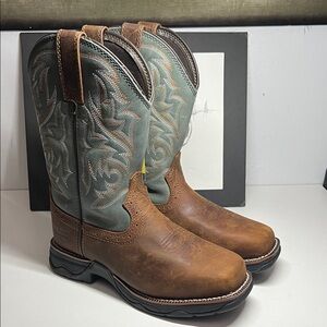 Stylish Brown and Gray Women's Combat Boots